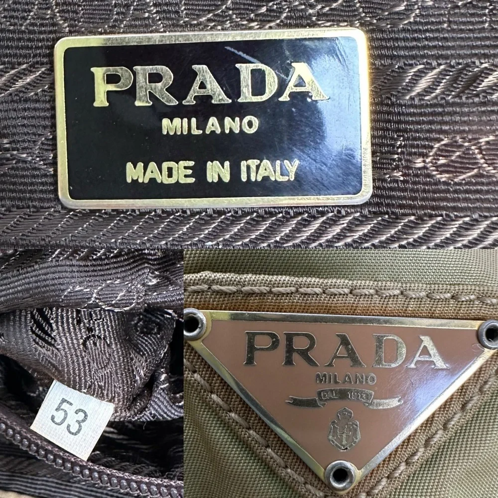 💯 Authentic Prada Beige Drawstring Backpack🍀 - Picture 8 of 16